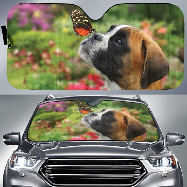 Boxer Dog Car Sun Shade Funny For Boxer Lover