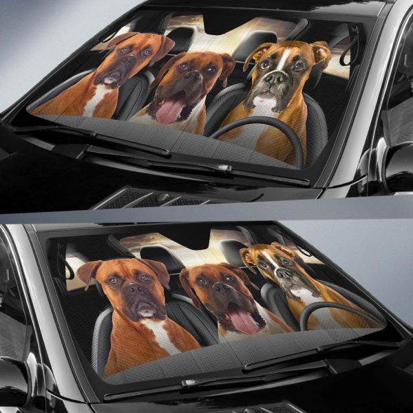boxer dog car sun shade funny for boxer lover 8pzyh