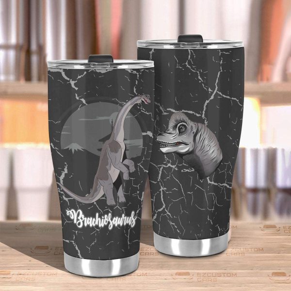 Cute Brachiosaurus Pattern Car Tumbler Cup Custom Dinosaur Car Accessories