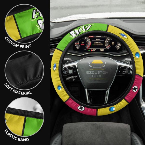 Broly Anime Steering Wheel Cover Custom Dragon Ball Anime Car Accessories