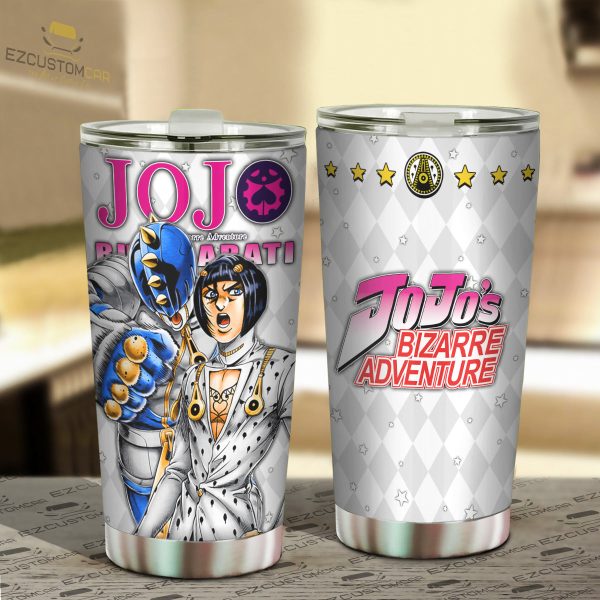 Bruno Bucciarati Tumbler – Personalized JJBA custom Travel Tumblers