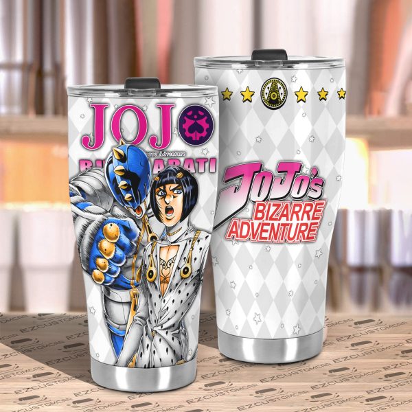 bruno bucciarati tumbler personalized jjba custom travel tumblers fm261