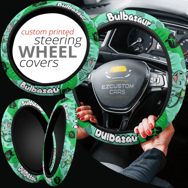 bulbasaur pokemon anime steering wheel cover 9egwx