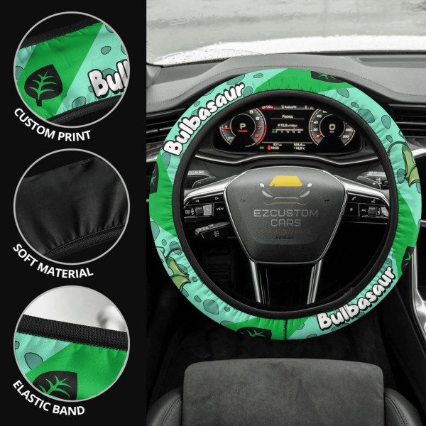 bulbasaur pokemon anime steering wheel cover cetyi