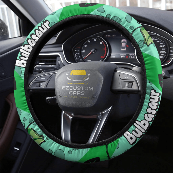 bulbasaur pokemon anime steering wheel cover sqed9