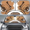 Bulldog Cartoon Eyes Funny Car Windshield Sun Shade