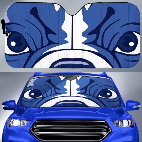 Bulldog Cartoon Eyes Funny Car Windshield Sun Shade