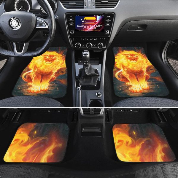 burning lion car floor mats custom lion car accessories opaeb