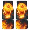 Burning Lion Car Floor Mats Custom Lion Car Accessories
