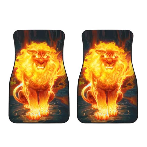 burning lion car floor mats custom lion car accessories zutdc