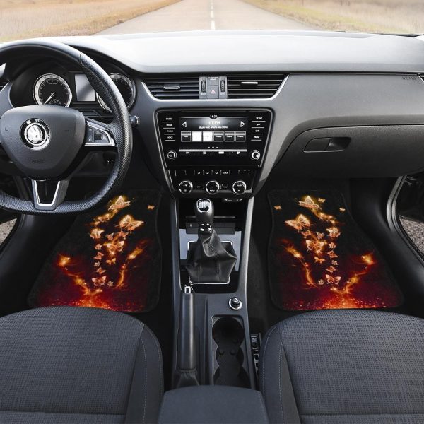 Butterflies Gold Car Floor Mats Butterflies Gold Car Floor Mats