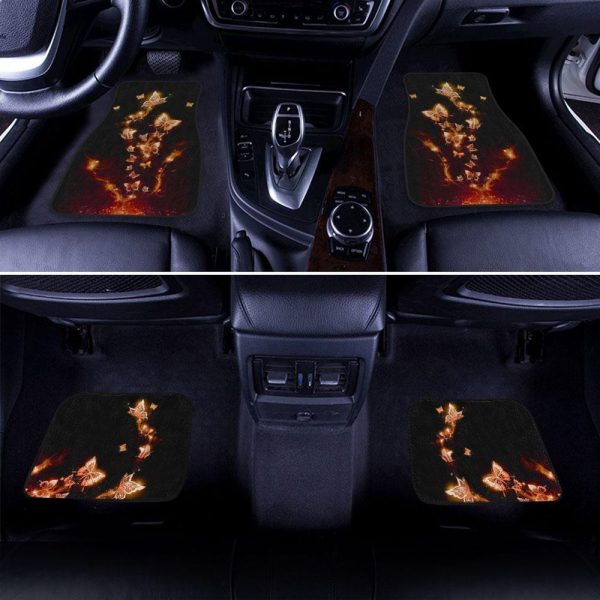 Butterflies Gold Car Floor Mats