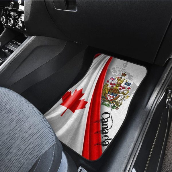 canada flag coat of arms car floor mats gklei