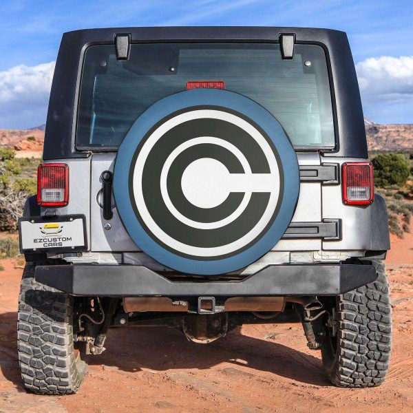 Capsule Corp Symbols Spare Tire Cover Custom Dragon Ball Anime Car Accessories
