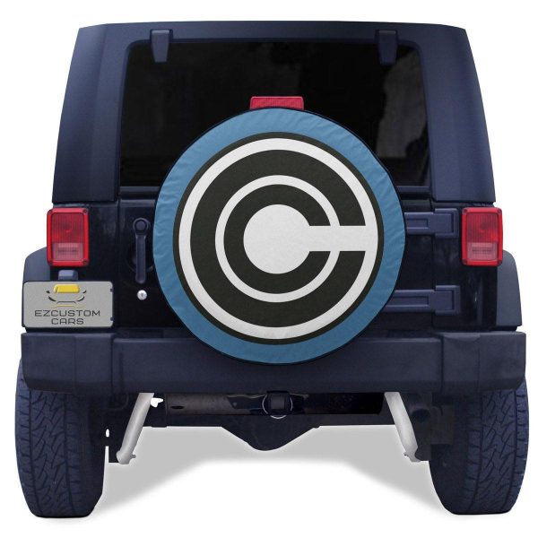 Capsule Corp Symbols Spare Tire Cover Custom Dragon Ball Anime Car Accessories