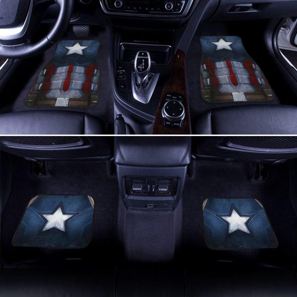 Captain American Uniform Car Floor Mats Custom