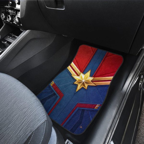 captain marvel uniform car floor mats custom superhero 7ydhl