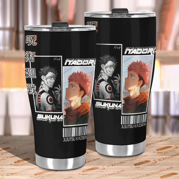 car accessories sukuna custom jujutsu kaisen anime car tumblers cup ipjel
