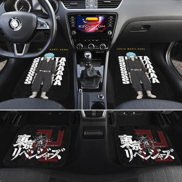 car floor mats custom manji gang tokyo revengers anime car accessories dmebl