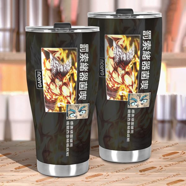 car tumbler cup garou custom one punch man anime car accessories 4pkxd