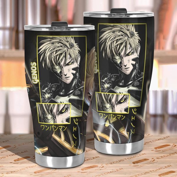 car tumbler cup genos custom one punch man anime car accessories mooow