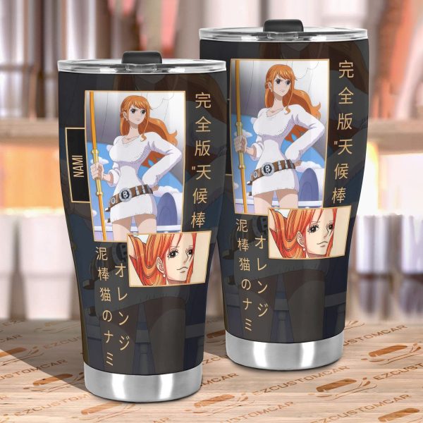 car tumbler cup nami custom one piece anime car accessories oxaun