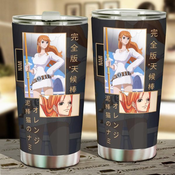 Nami Car Tumblers Cup Custom One Piece Nami Flag Car Accessories