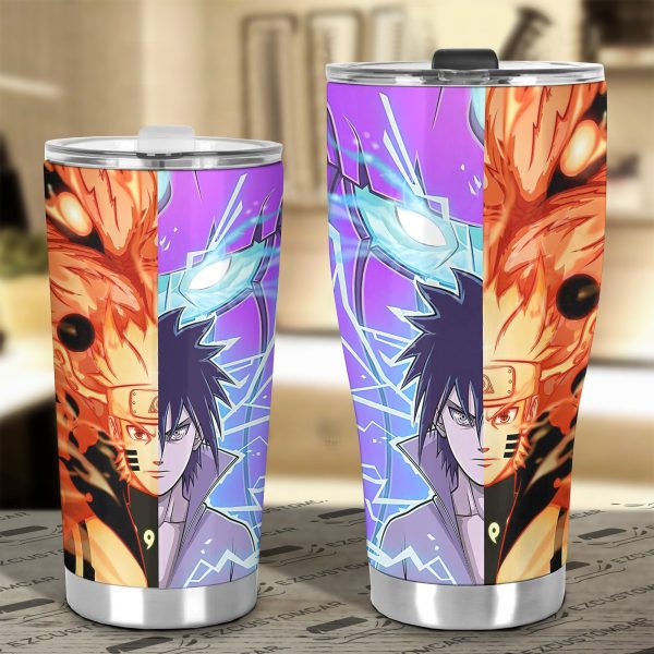 car tumbler cup naruto vs sasuke custom naruto anime car accessories r32om