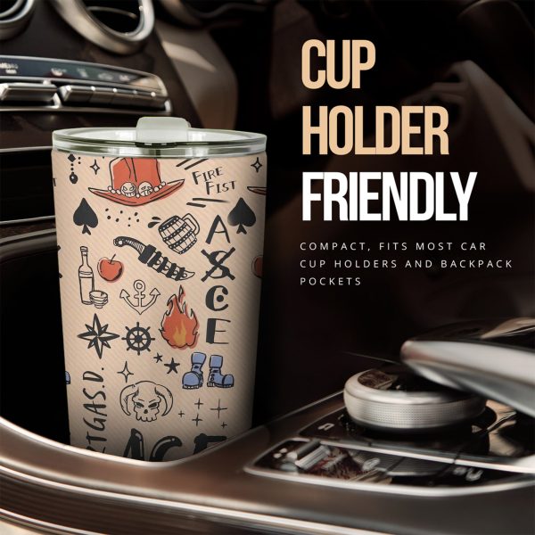 car tumbler cup portgas d ace custom one piece anime car accessories 0jdvi