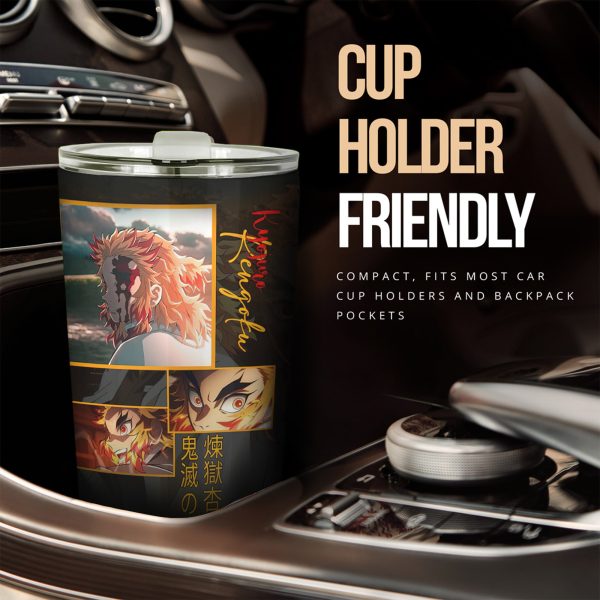 Car Tumbler Cup Rengoku Custom Demon Slayers Anime Car Accessories
