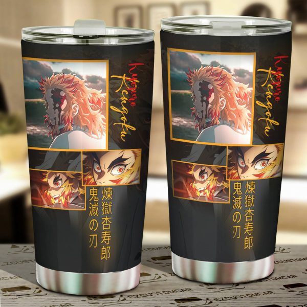 Car Tumbler Cup Kyojuro Rengoku Custom Demon Slayers Anime Car Accessories