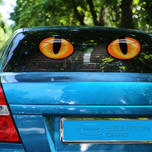cat 3d eyes car sticker custom cartoon car accessories 9pamc