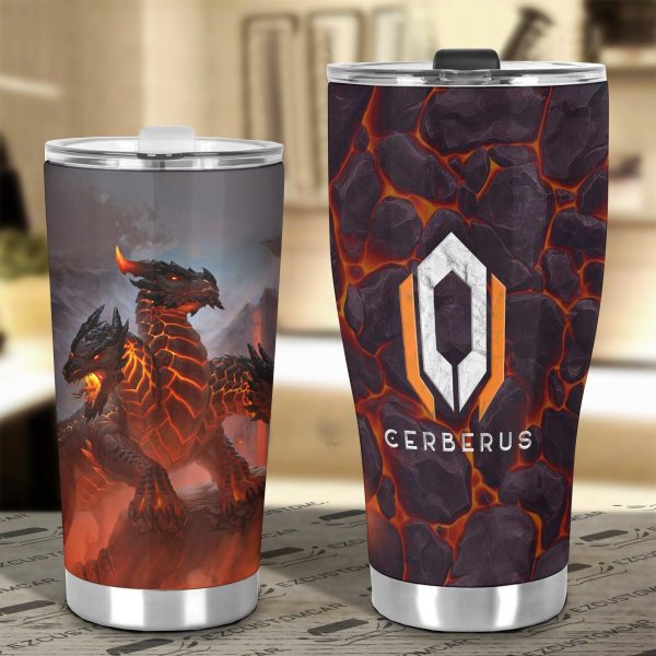 cerberus car tumbler cup custom warden of the underworld cerberus car accessories 1k4ff