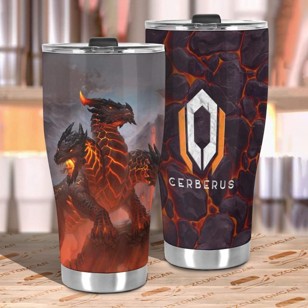 cerberus car tumbler cup custom warden of the underworld cerberus car accessories iwplg