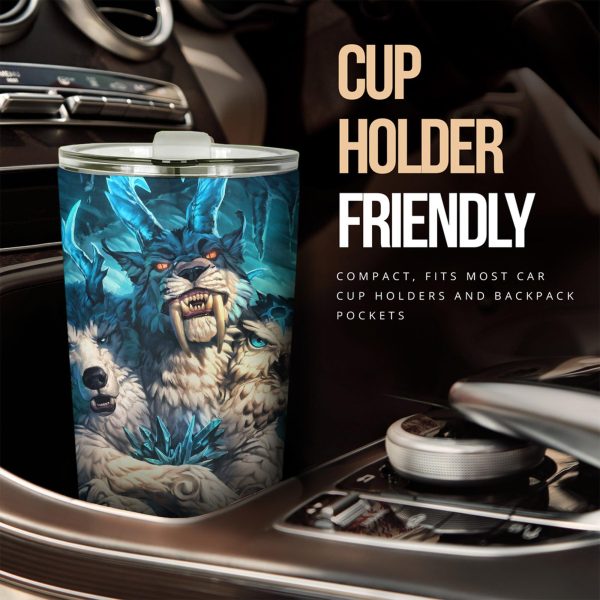 cerberus dog car tumbler cup custom cerberus car accessories yto6f