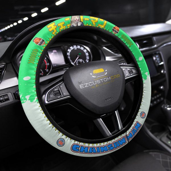 Chainsaw Man Anime Steering Wheel Cover – Universal Fit (15 Inch)