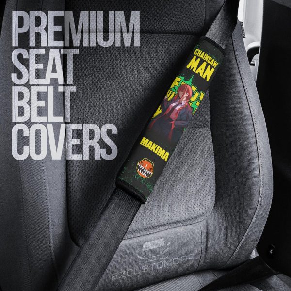 Chainsaw Man Custom Car Seat Belt Covers – Anime Car Accessories