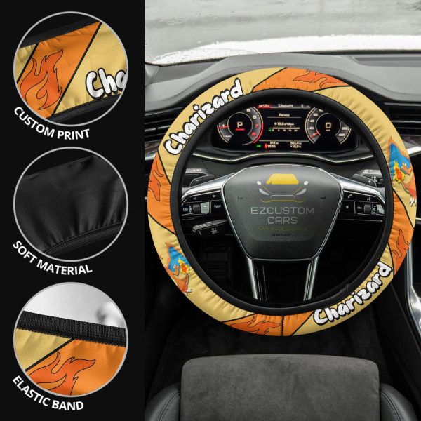 charizard pokemon anime steering wheel cover 6ktke