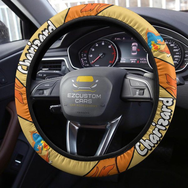 charizard pokemon anime steering wheel cover felsq