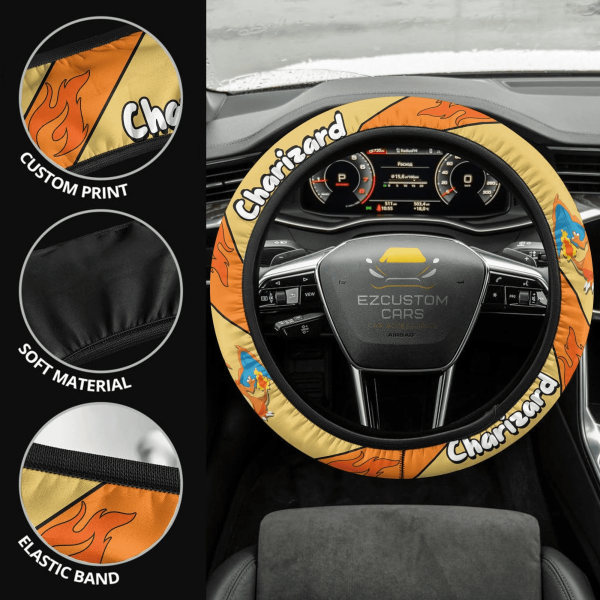 charizard pokemon anime steering wheel cover glbuj