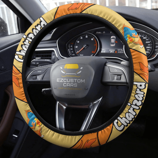 charizard pokemon anime steering wheel cover khg2t