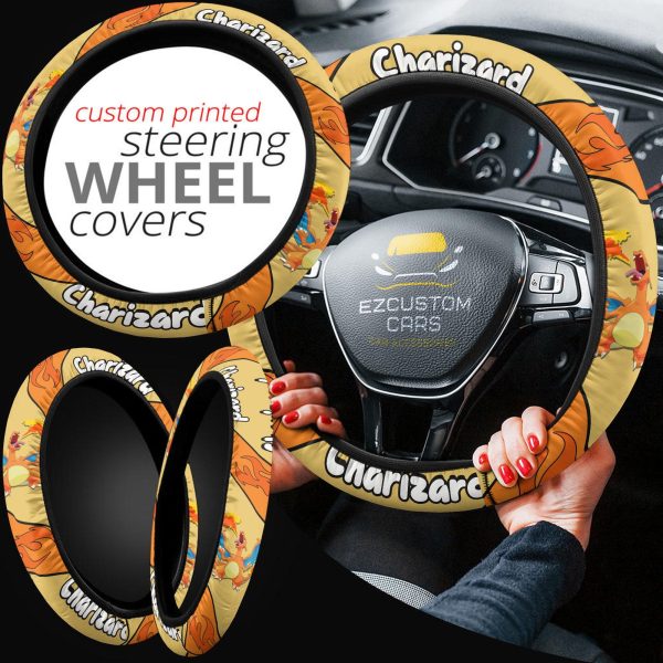 charizard pokemon anime steering wheel cover mmjoq