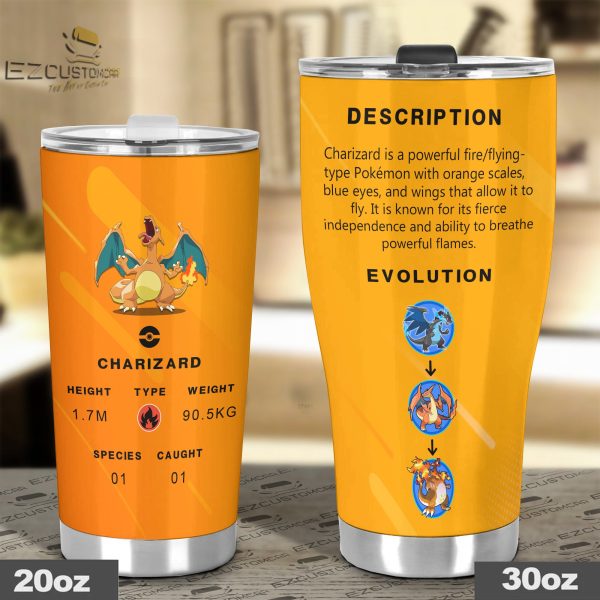 charizard travel mug gift idea for pokemon fans ke3e7