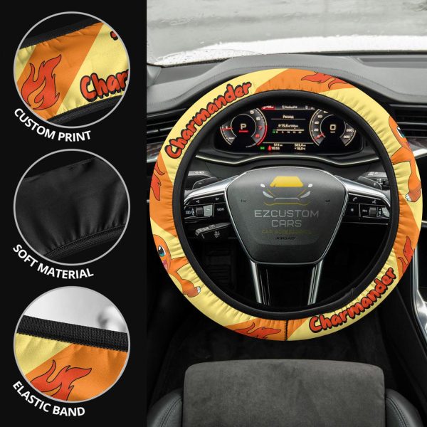 charmander pokemon anime steering wheel cover f3b1f