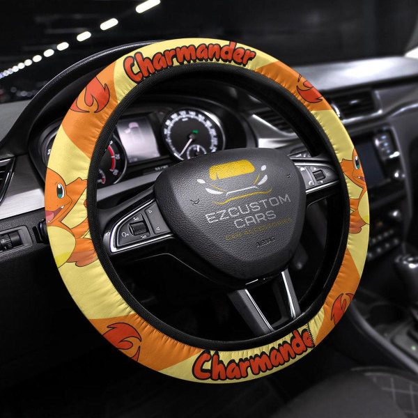 Charmander Pokemon Anime Steering Wheel Cover