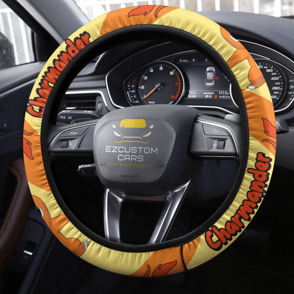 charmander pokemon anime steering wheel cover ucxvi