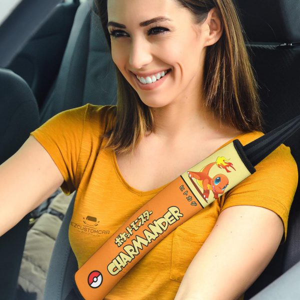 Charmander Seat Belt cover – Custom Pokemon Gift Car Accessories