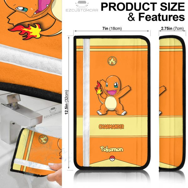 charmander seat belt cover custom pokemon gift car accessories y7ub3