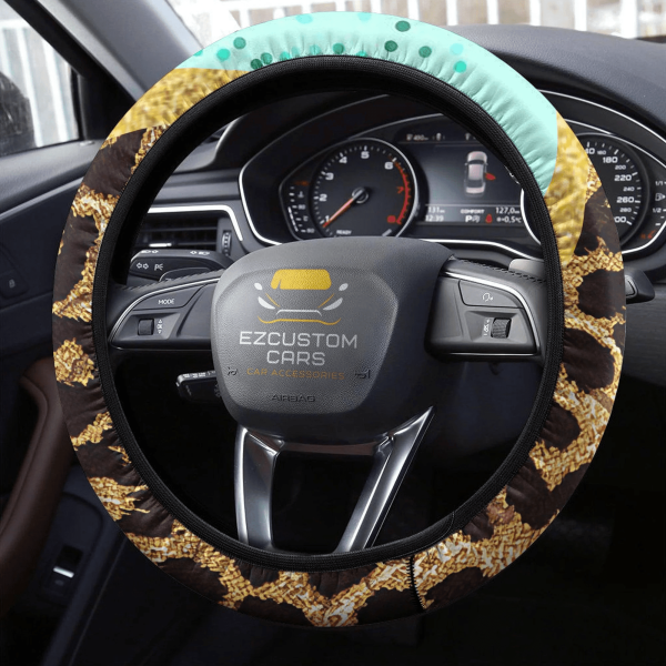 cheetah skin anime steering wheel cover custom cheetah car accessories 98y63