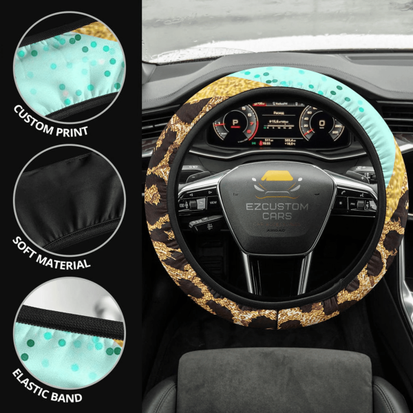 cheetah skin anime steering wheel cover custom cheetah car accessories g8yvn